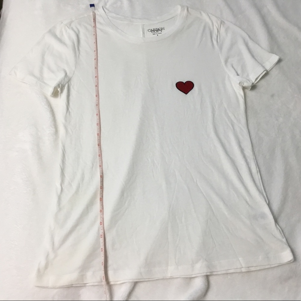 Carbon Copy Tee w/Heart NWOT - Picture 7 of 8